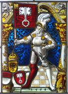 Knight Ritterruestung Armor stained glass window