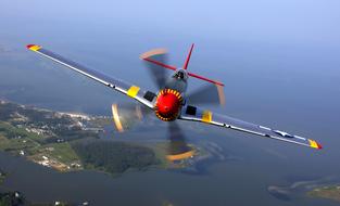 Aircraft Propeller Plane in flight