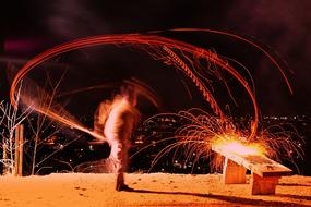 Embers Glow long exposure