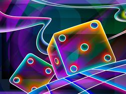 given vector cubes neon drawing