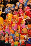 Christmas Market colorful dolls