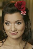 portrait of girl with Bride Hairstyle