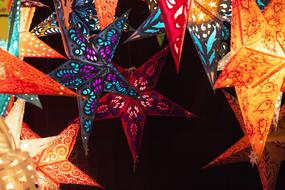 Christmas Market Light stars decoration