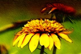ravishing fractal abstract yellow