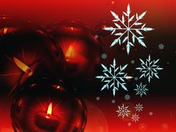 decoration, candles in Christmas balls
