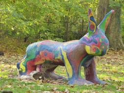 Art Statue Colorful bunny