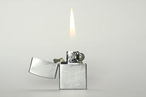 metal Lighter with tall Flame