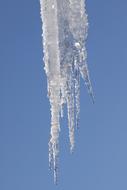 icicle on blue sky background