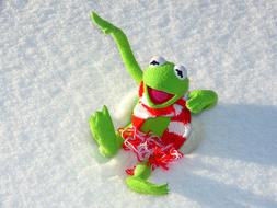 Kermit Frog Fun play snow