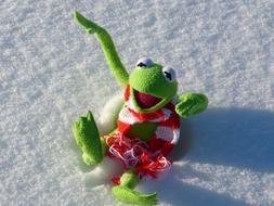 Kermit Frog Fun snow