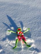 Kermit Frog Fun snow play