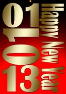 new year s day clock banner