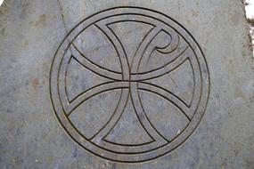 Memorial stone of John-Ruskin, with the pattern