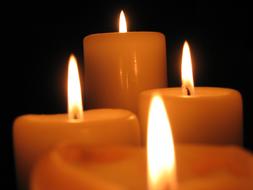 burning candle flame, close-up