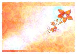 paper with floral pattern, template