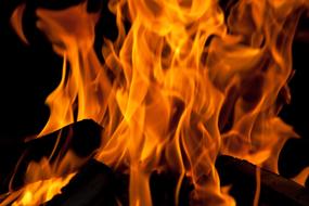Bright Burn on a dark close-up