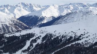 snow-capped mountains of south tyrol in Rojental