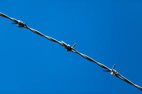 Barb Barrier close-up against a clear blue sky