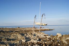 Boat Sea Coast stone
