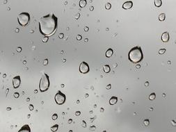 grey Raindrops Window