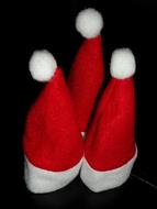 Santa Claus Three red hats