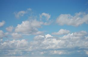 Beautiful blue sky with white clouds in summer