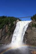 rainbow over Montmorency Falls, canada, quebec
