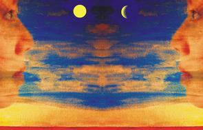 Painting of Faces and Moon