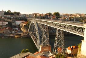 landscape of Iron Bridge in Porto