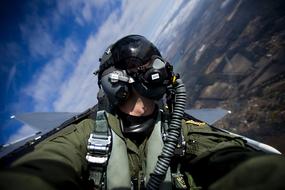 Us Air Force Pilot in Aircraft