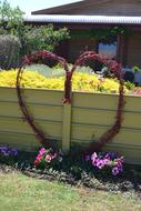 Heart Twiggy Shape on fence