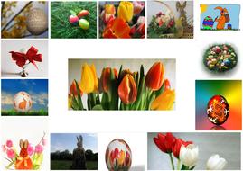 colorful easter collage