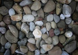 Close-up of the pile of the colorful stone pebbles