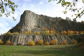 Old quarry wall Hegyestu In The Fall