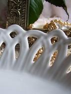 Beautiful, white porcelain, near the pearls