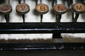 Old Retro Typewriter buttons