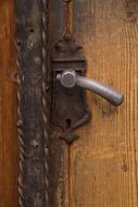 old wooden Door Handle