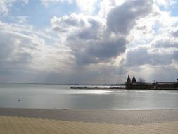 weather before rain over the sea