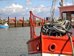 fishing boats, pier in Germany