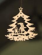 christmas tree as decoration on blurred background