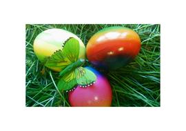 easter eggs and spring butterfly craft