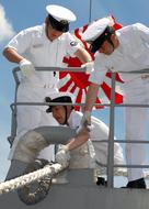 Japanese Navy Sailors on ship