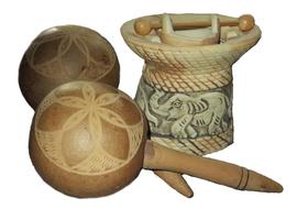wooden Rattle Essential Oil Lamp