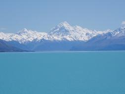 landscape of New Zealand South Island Lake