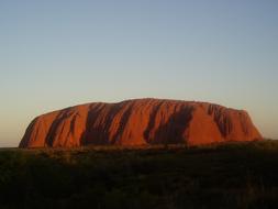 sandy rock on a hill in australia