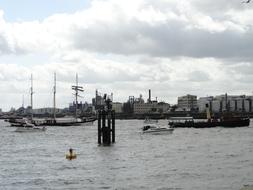 landscape of Port Hamburg Innenalster