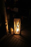 Old Lantern on a wooden floor