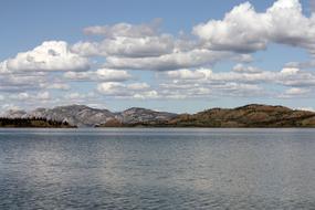 landscape of Lake Laberge in Yukon