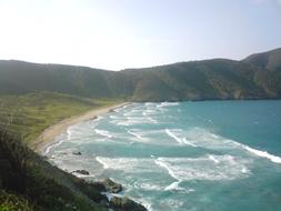 panoramic view of the coastline in Park Tayrona