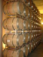 Beautiful Frescobaldi wine barrels, in Tuscany, Italy